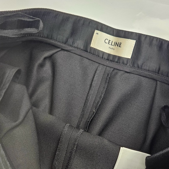 Celine Tuxedo Zouave Women’s Black 100% Wool Structured Balloon Pants Size 36 S - Picture 9 of 14